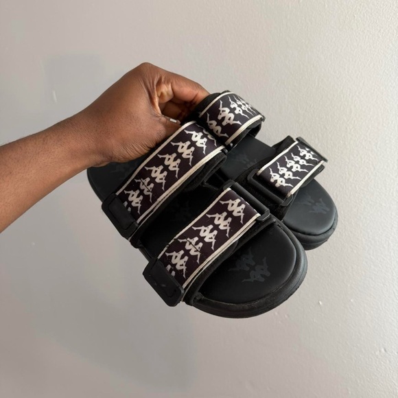 Black and white Kappa sandals - Picture 2 of 5